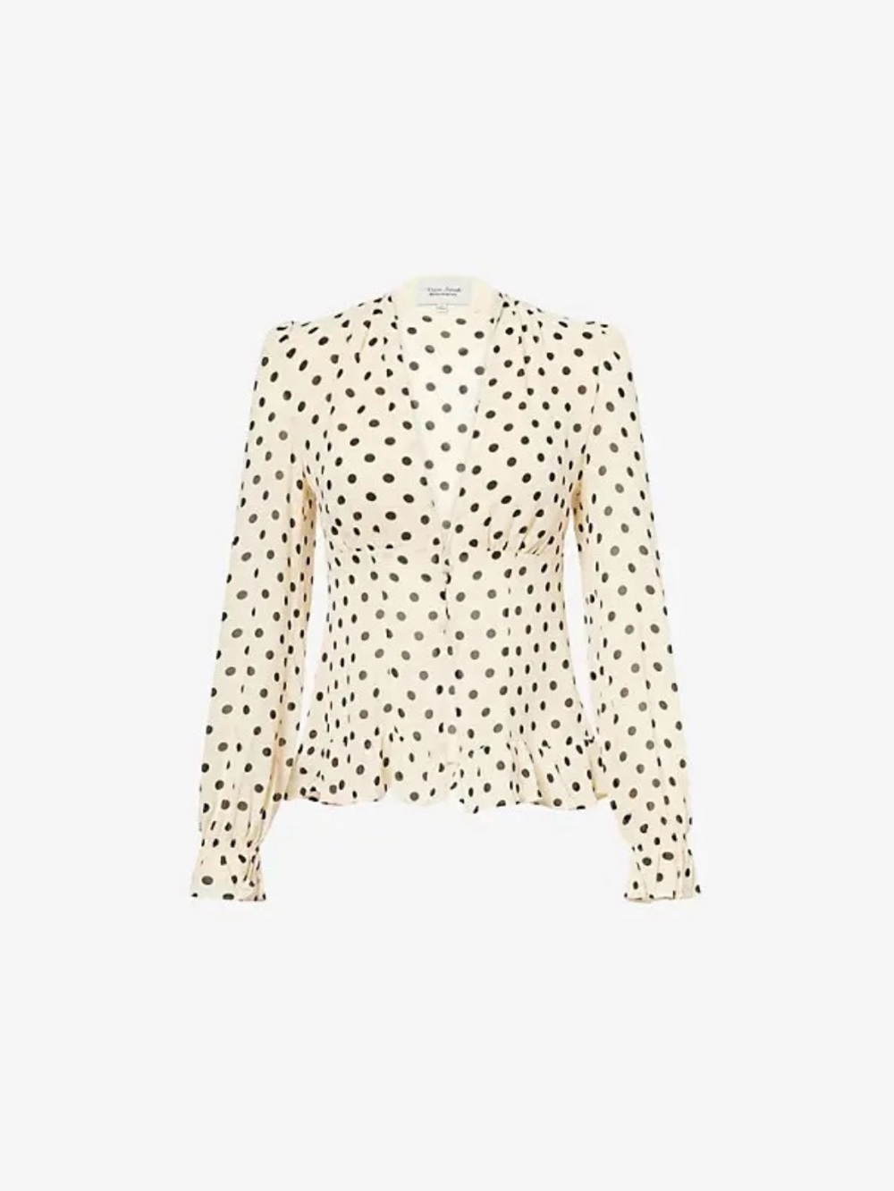 Reformation x Nara Smith Polka Dot Blouse Sz 8 NEW - Picture 5 of 6